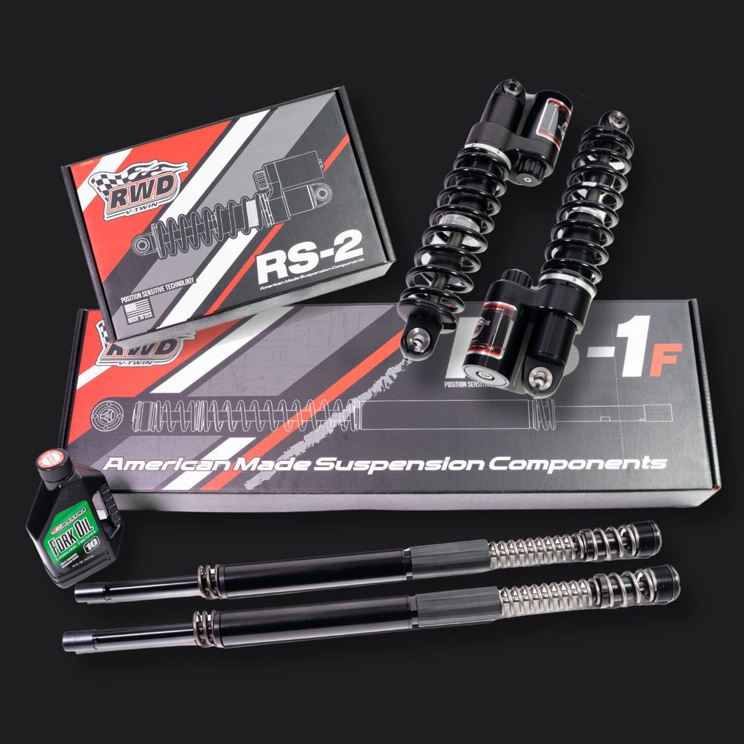 RWD Rear Shocks and Front Cartridges with Packaging