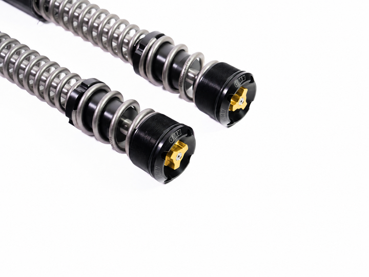 RWD RS-1F Front Fork Cartridge System for 2017 - 2026 Harley Davidson Touring Models (Colored Knobs)
