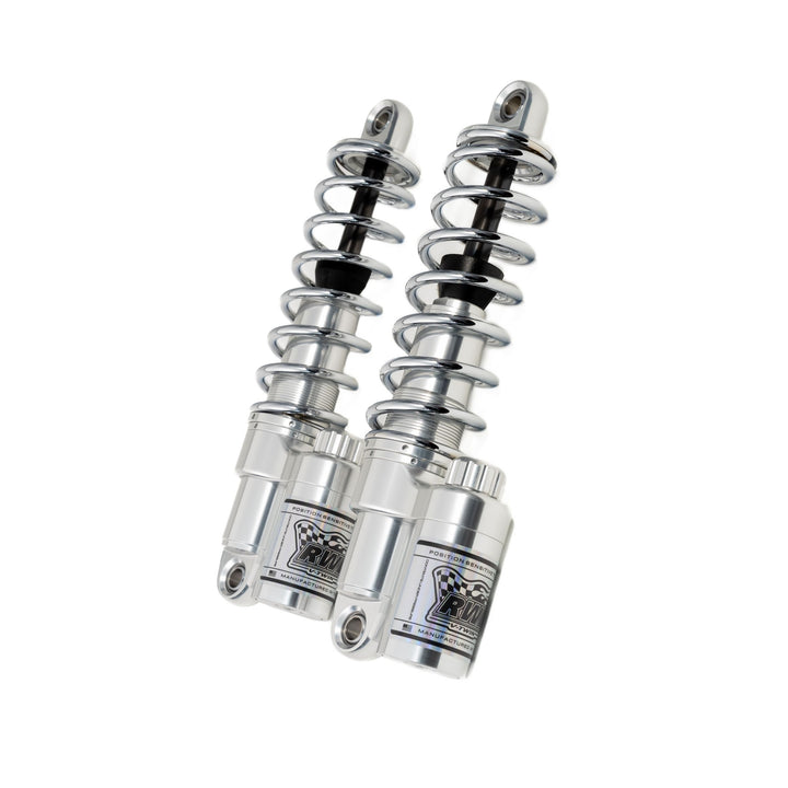 RWD RS-2 Rear Shock Absorber for 1999 - 2026 Harley Davidson Touring Models (POLISHED BODY / CHROME SPRINGS) (view 1)