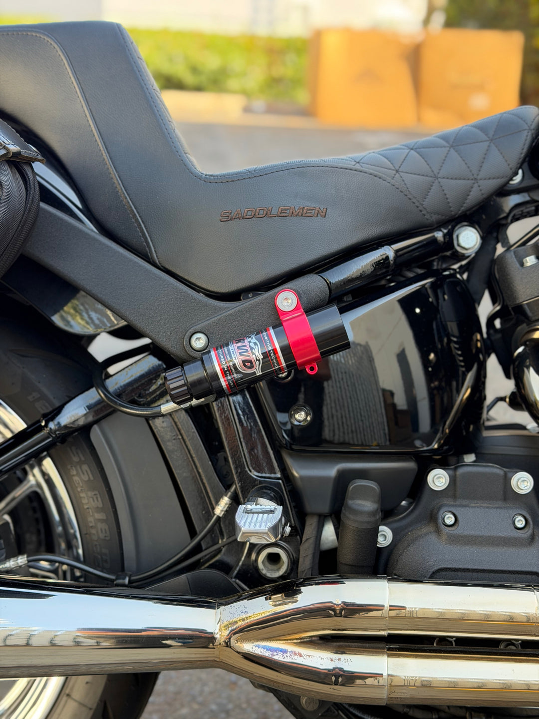 RWD Softail Monoshock Billet Side Mount