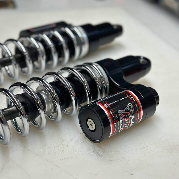 RWD RS-2 Rear Shock Absorber for 1991 - 2017 Dyna (CHROME SPRINGS)