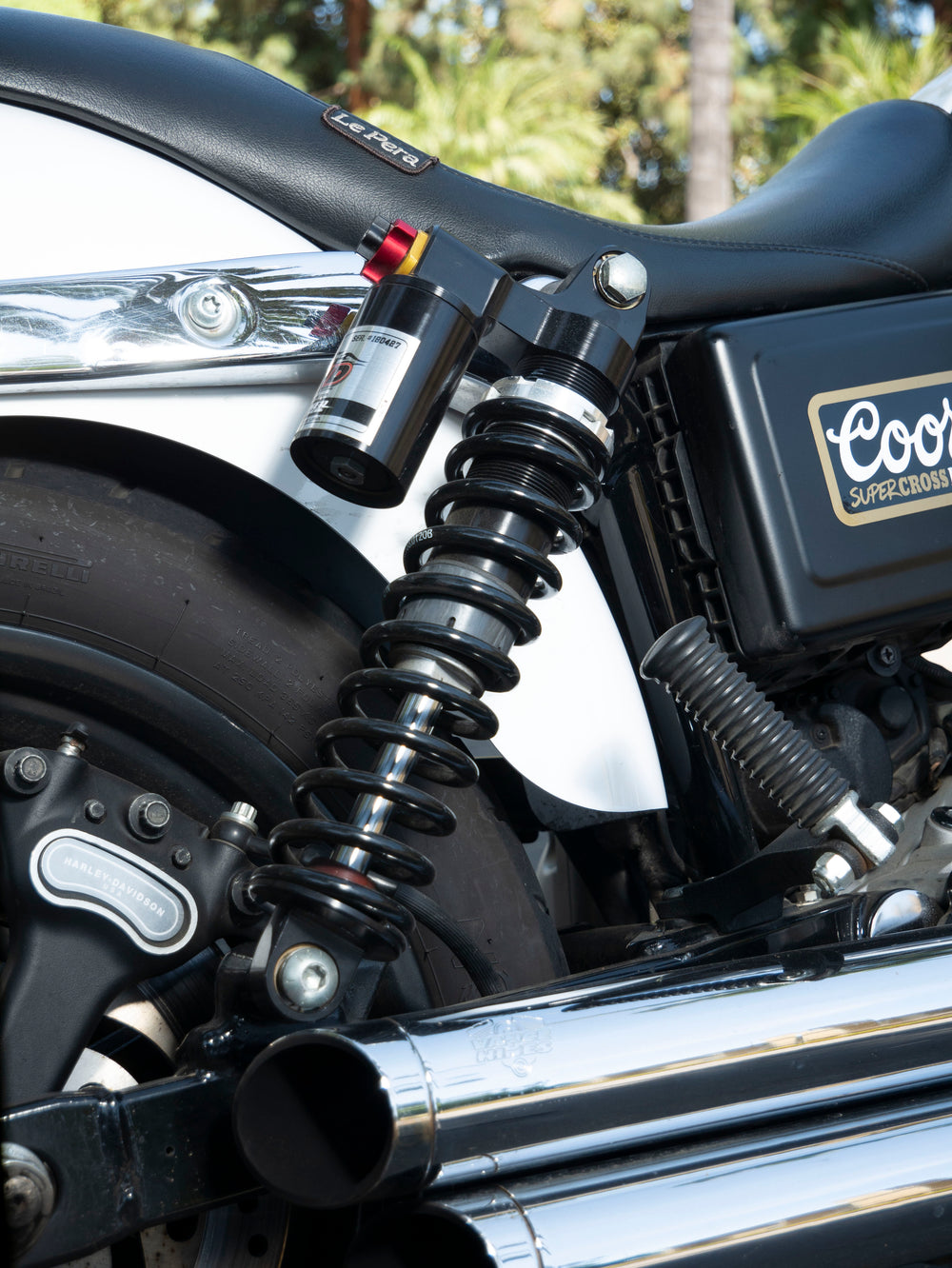 The RWD RS-2 Bolt Kit on a Harley Davidson Dyna