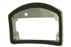 RWD V-Twin chrome license plate frame with black gasket.
